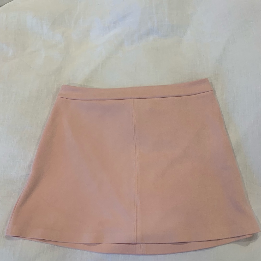 Pink suade skirt